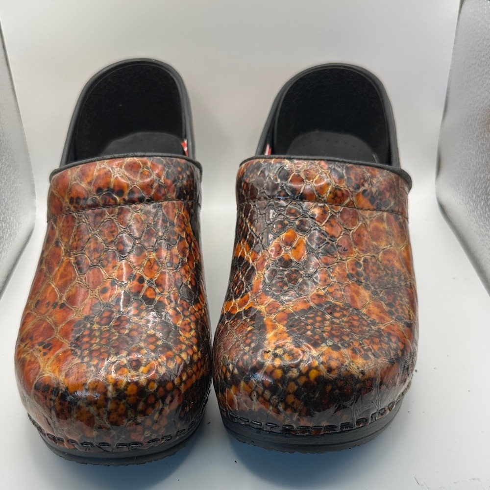 Sanita Black and Brown Clogs